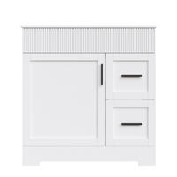 WASCHBECKENUNTERSCHRANK Keramik Doppelschublade Stauraum - Weiß, Holzwerkstoff (81.5/85.5/47cm) - FLIEKS