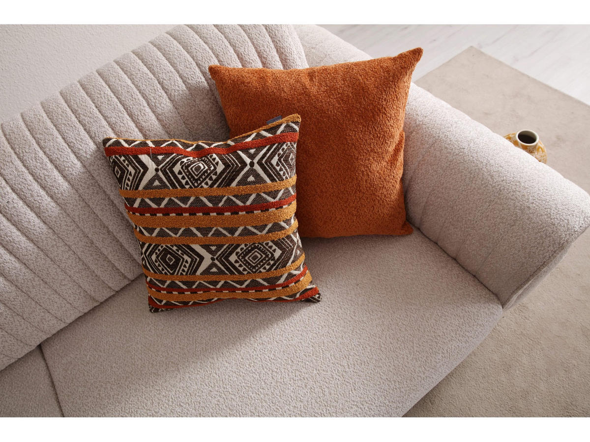 3-SITZER Sofa KYOTO, Beige - Beige, Holz/Textil (230/80/95cm) - Villa Möbel