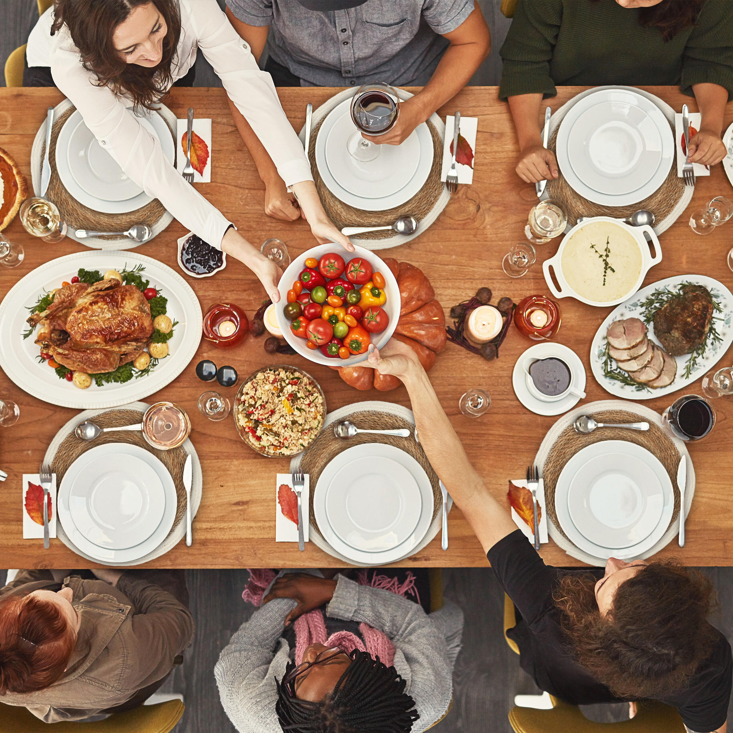 6xTISCHSET - Hellbraun, Textil (36/36/0.5cm) - Relaxdays