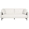 3-SITZER-SCHLAFSOFA hellbeige/schwarz Lucan - Beige/Schwarz, Textil (191/75/91cm) - Beliani