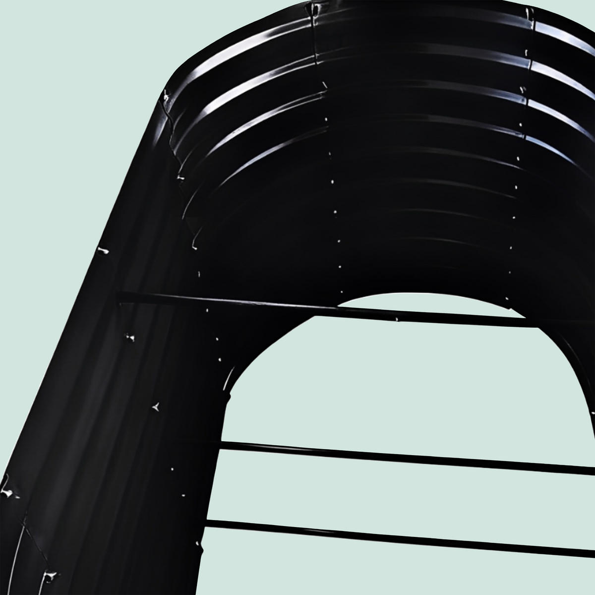 HOCHBEET - Schwarz, Metall (200/80/100cm) - Relaxdays