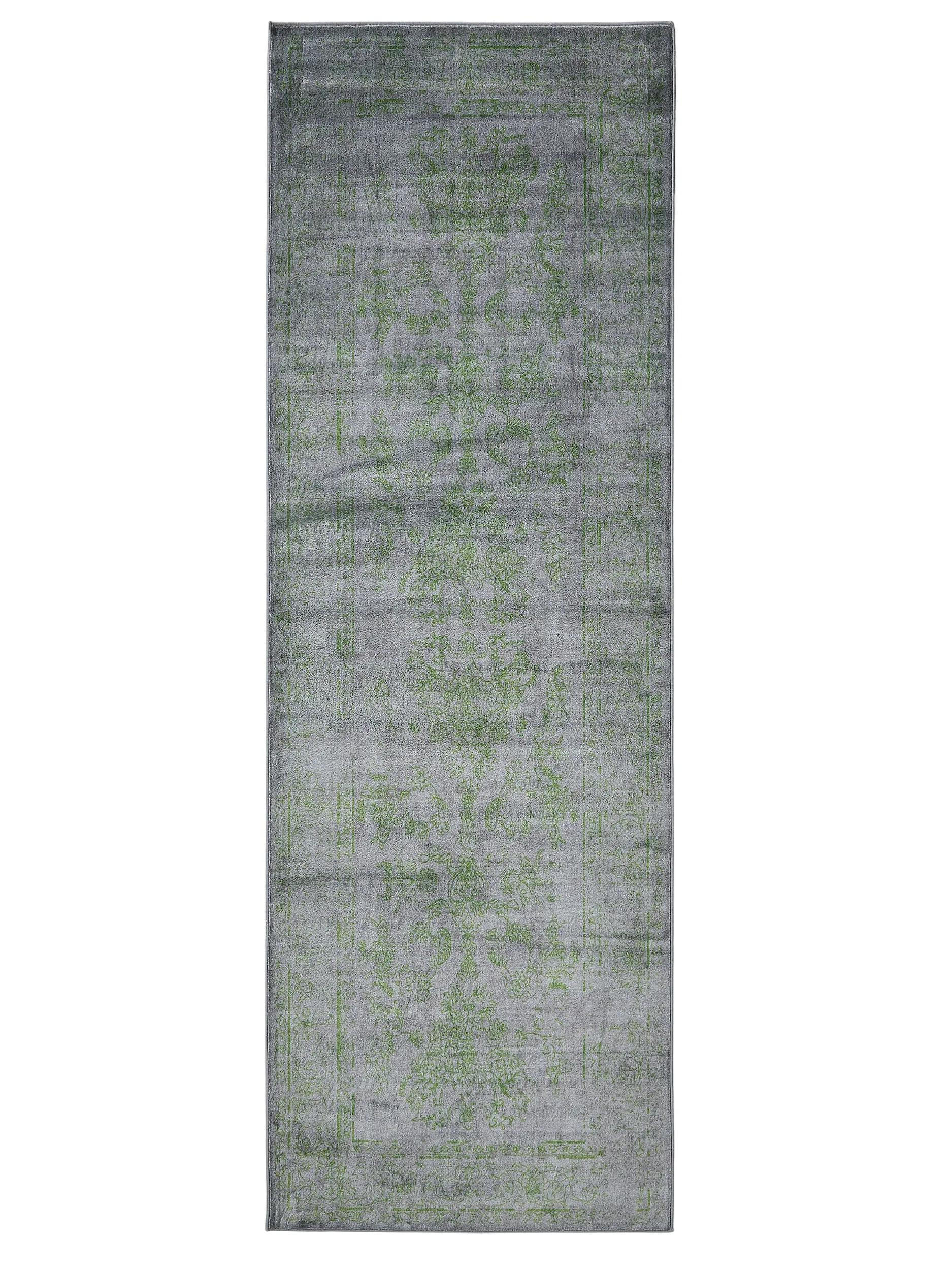benuta Vintage-Läufer Grau, Grün 80x240 cm