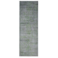 VINTAGE-LÄUFER Miray waschbar 80/240 cm - Grau/Grün, Kunststoff (80/240cm) - benuta Nest