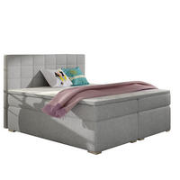 BOXBETT Alice Bonellfederkern - Hellgrau, Holz/Holzwerkstoff (180/200cm) - Best For Home