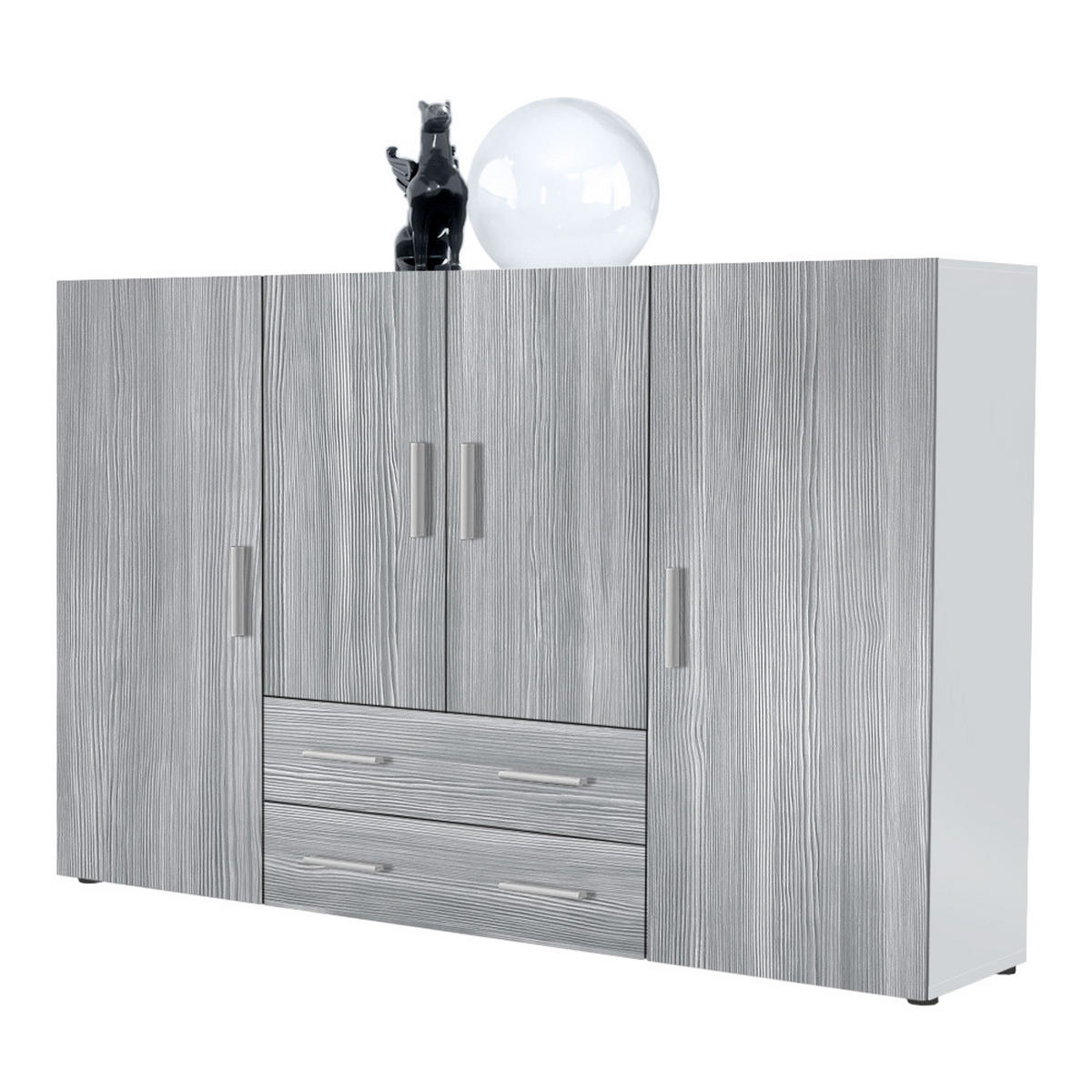 HIGHBOARD Nora Front in Avola-Anthrazit - Anthrazit, Holzwerkstoff (166/106/35cm) - Vladon
