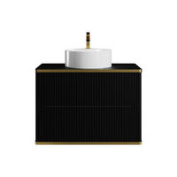 EINZELWASCHTISCH - 80 cm x 47 cm - holz - schwarz Keliza - Schwarz, Holz (80/54/47cm) - Vente-Unique