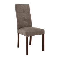 STUHL Solis mit wengefarbenen Holzbeinen, Polsterstuhl, Braun - Wengefarben/Braun, Holz (45/100/42cm) - Beautysofa