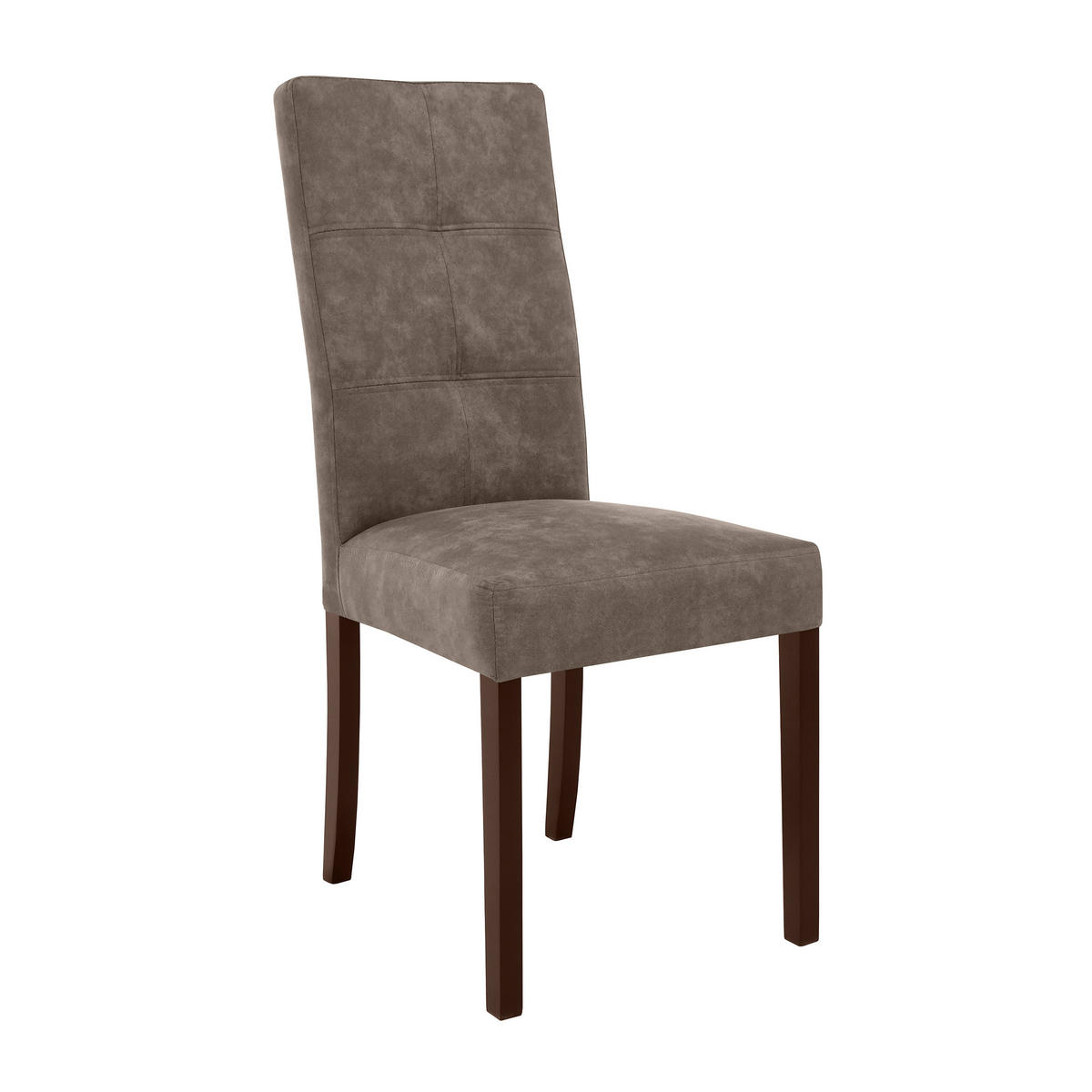 STUHL Solis mit wengefarbenen Holzbeinen, Polsterstuhl, Braun - Wengefarben/Braun, Holz (45/100/42cm) - Beautysofa