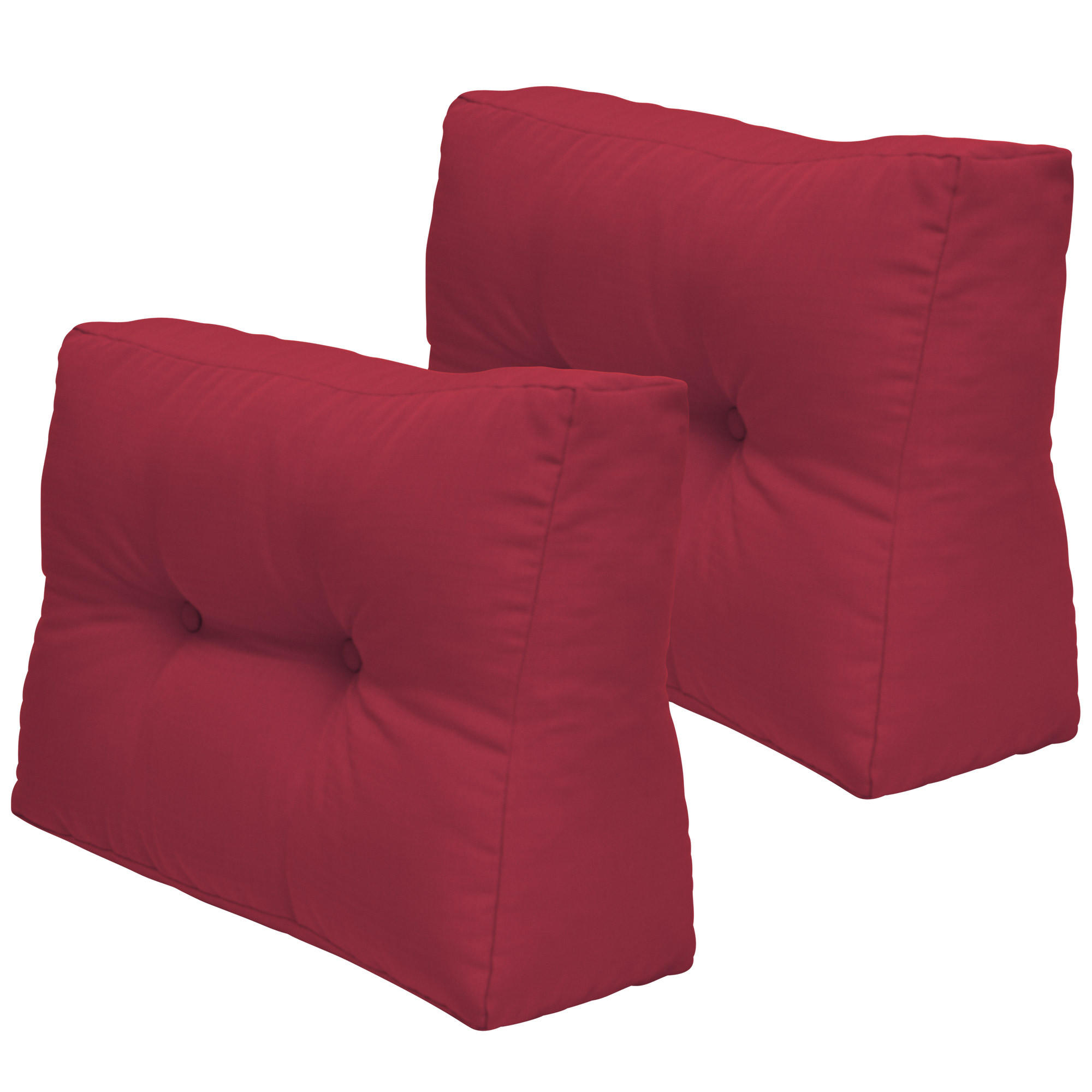 PALETTENKISSEN Eco Elements Rücken 60/40/20cm Rot (2tlg) - Rot, Textil (20/40/60cm) - Beautissu 