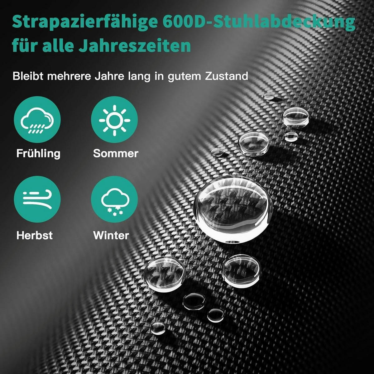 GARTENLIEGE Abdeckung Schwarz 200 x 75 x 40/70 cm - Schwarz, Textil (75/70/200cm)