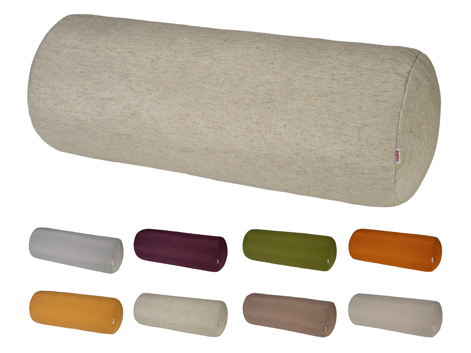 XL-NACKENROLLENHÜLLE Wunschton melange-beige 25/70 cm - Beige, Textil (25/70cm) - beties Heimtextil