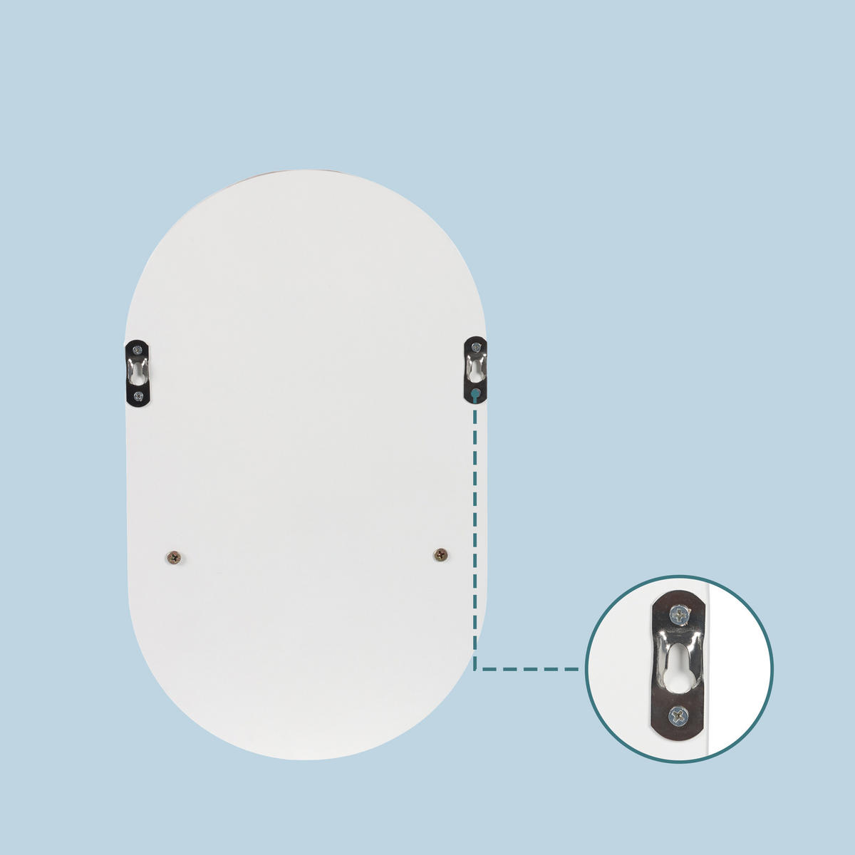 2XWANDREGAL - Weiß, Holz/Holzwerkstoff (20/33/15cm) - Relaxdays