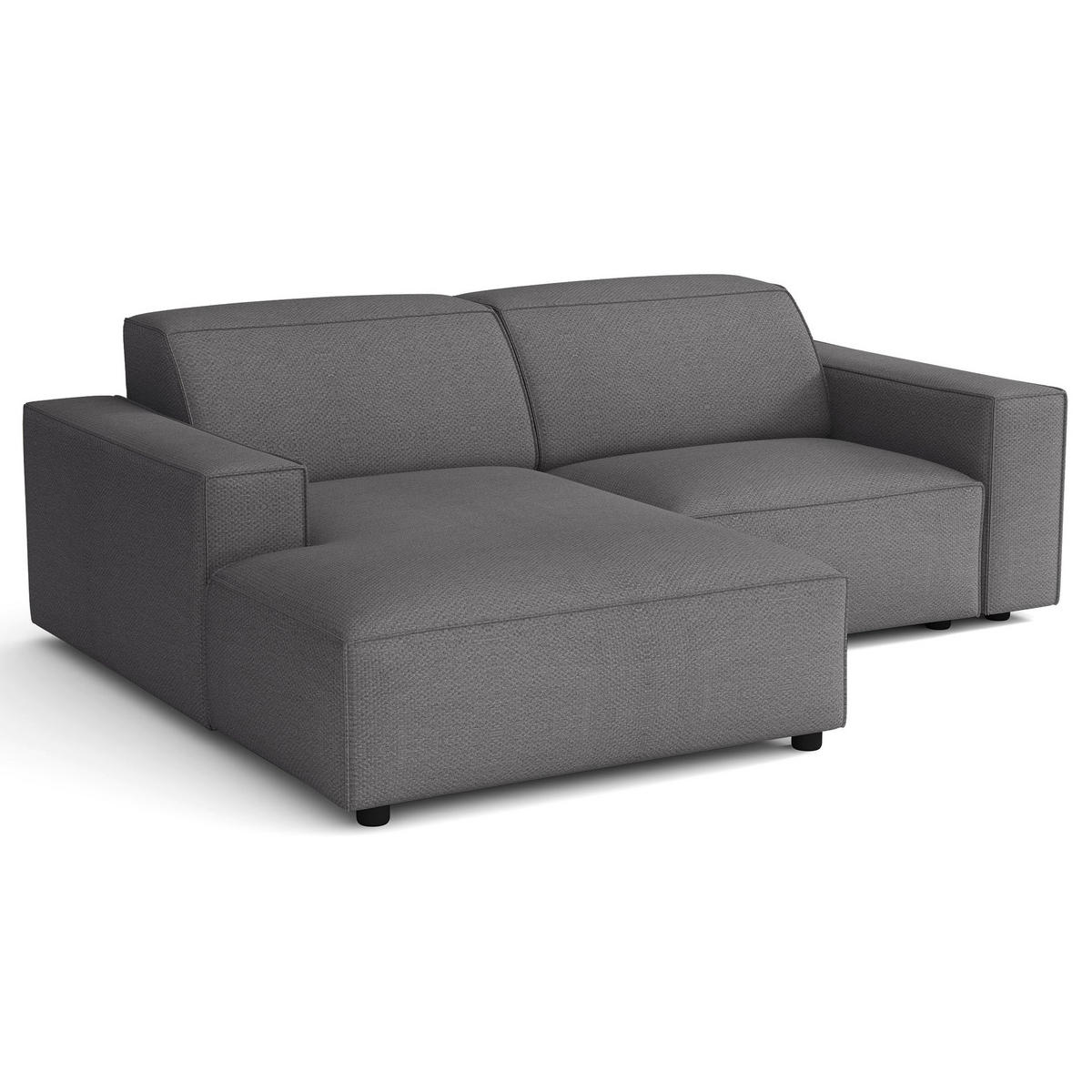 ROHOVÁ POHOVKA Sellmo 210 cm - černá/tmavě šedá, textil/plast (210/166cm) - Selsey