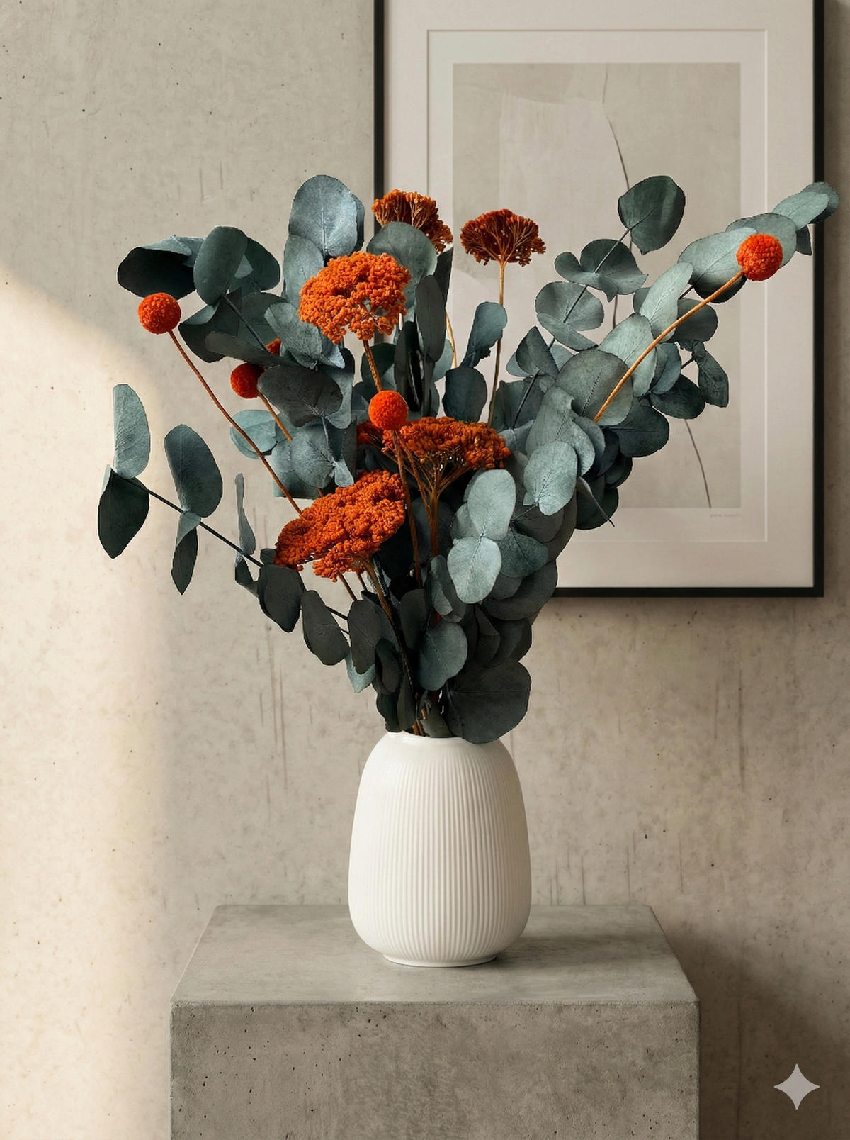 POP of Color: Eukalyptus orange - orange / 40 cm - Orange, Naturmaterialien (40cm) - Lykke & You