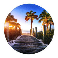 BADTEPPICH rund Fort Lauderdale Ø 80 cm - Blau, Textil (80/80cm) - Sanilo