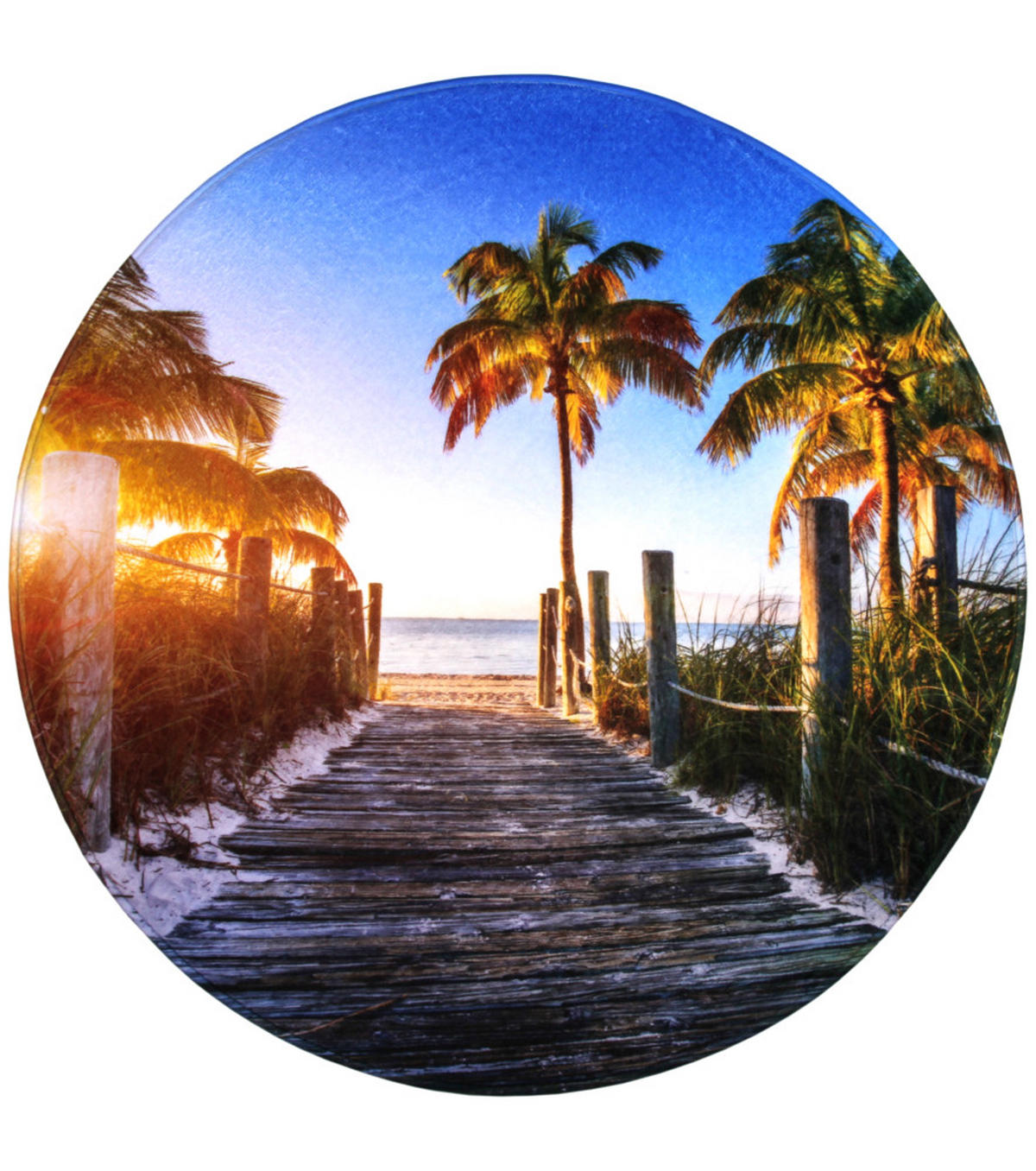 BADTEPPICH rund Fort Lauderdale Ø 80 cm - Blau, Textil (80/80cm) - Sanilo