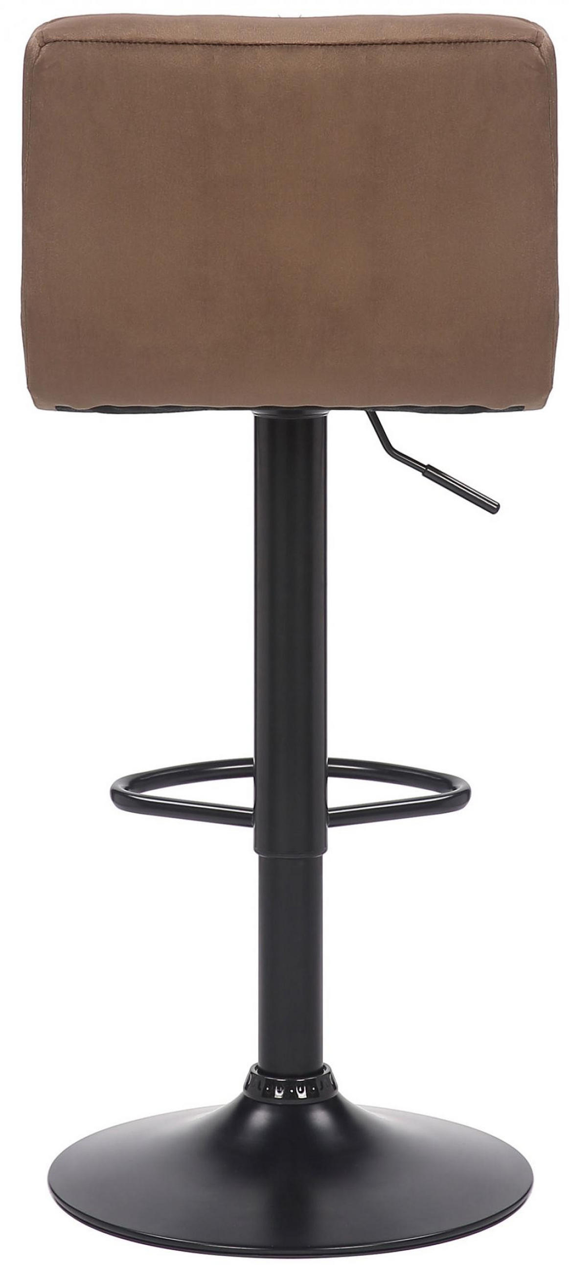 BARHOCKER 2er Set Samt Braun - Schwarz/Braun, Textil/Metall (40/85/40cm) - CLP