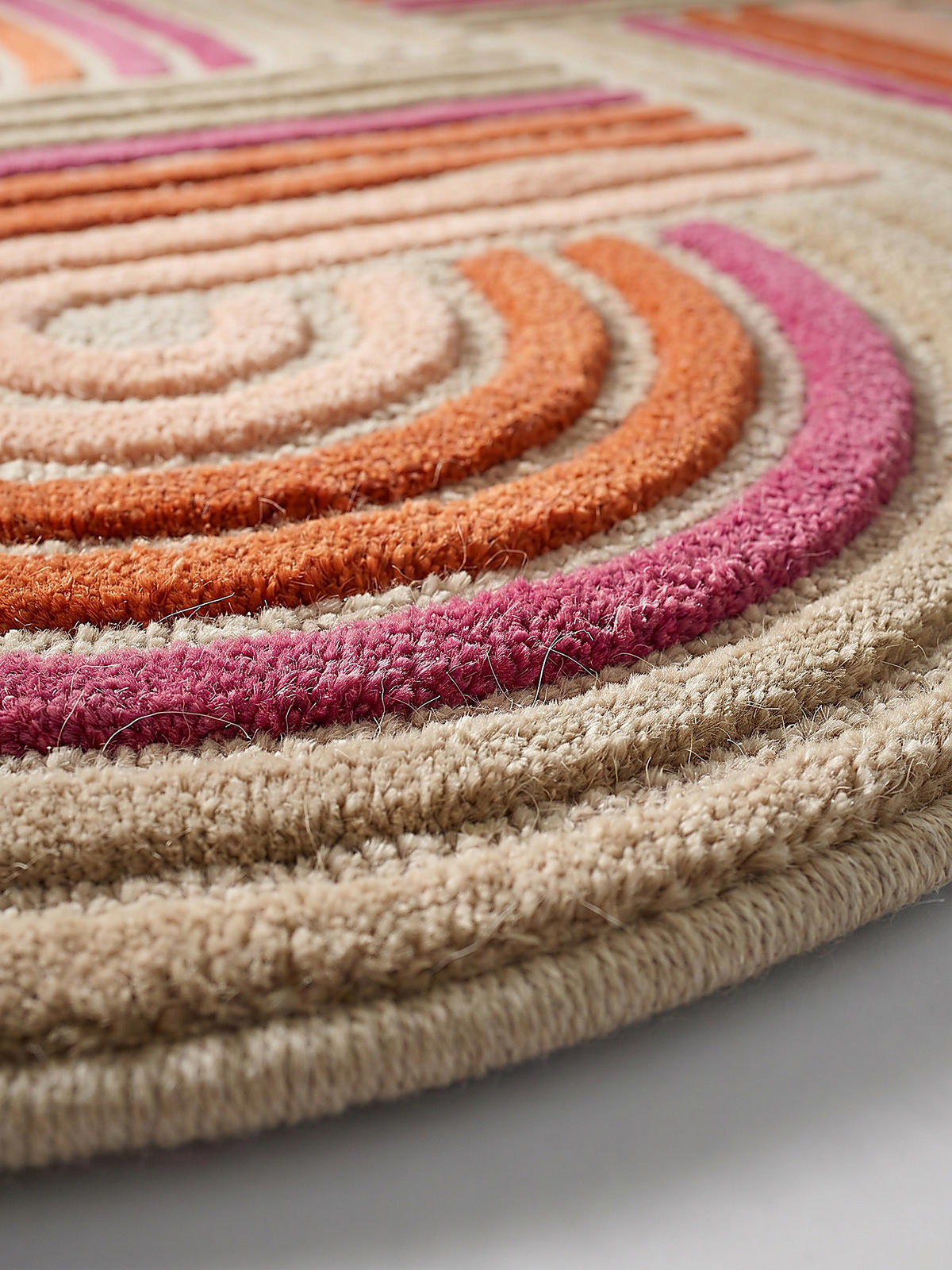 TEPPICH aus Wolle SOAR in Rosa, abstrakt, 140 x 200 cm - Rosa, Textil (140/200cm) - KADIMA DESIGN