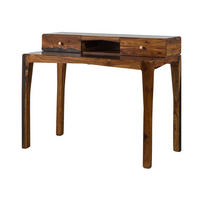 SCHREIBTISCH Sheesham 120x60x95 dunkelbraun lackiert ANCONA #250 - Dunkelbraun, Holz (60/120/95cm) - Massivmoebel24