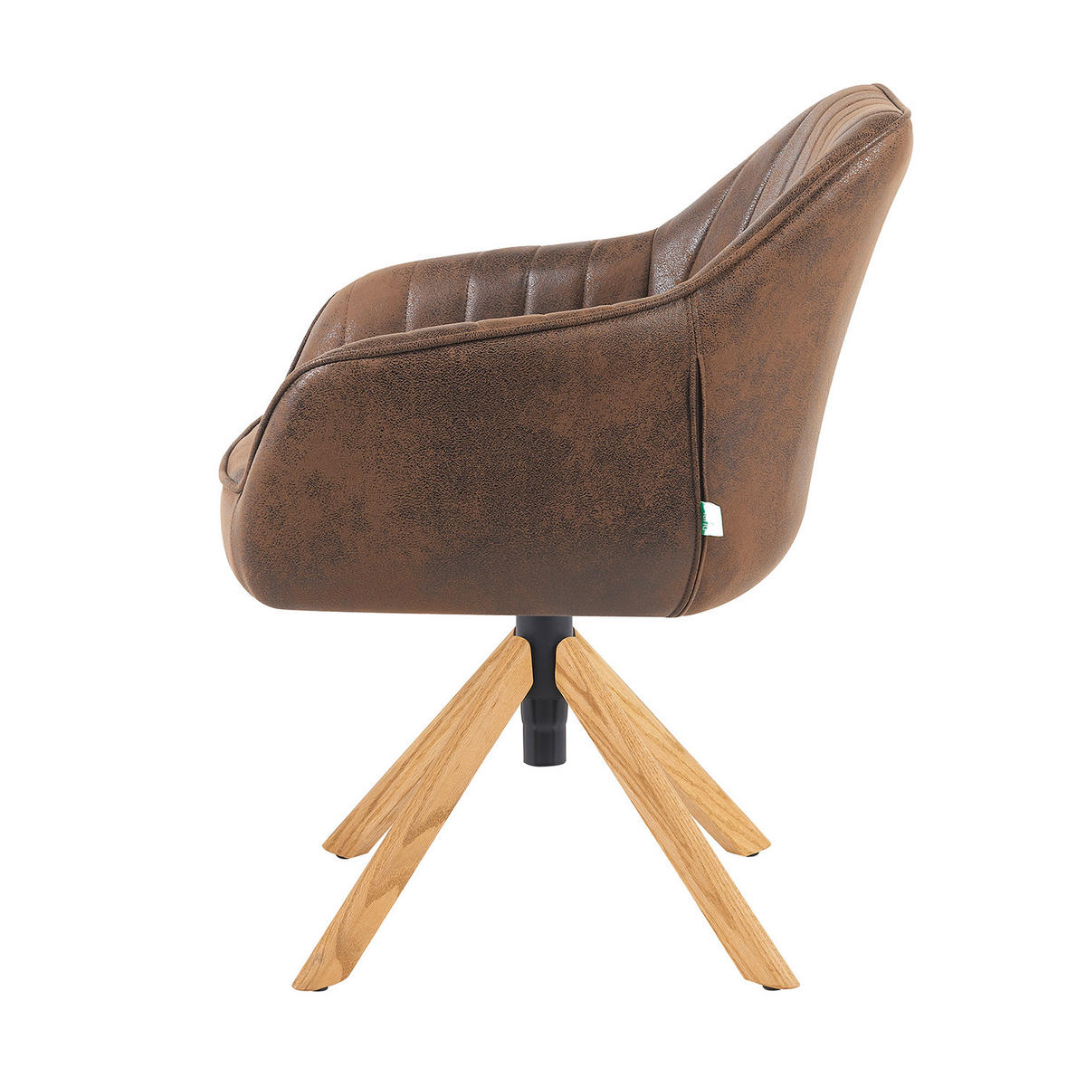 BÜROSTUHL Mika-Olea - Honigeiche/Braun, Eichenholz/Holz (60/83/61cm) - DUBI Möbel