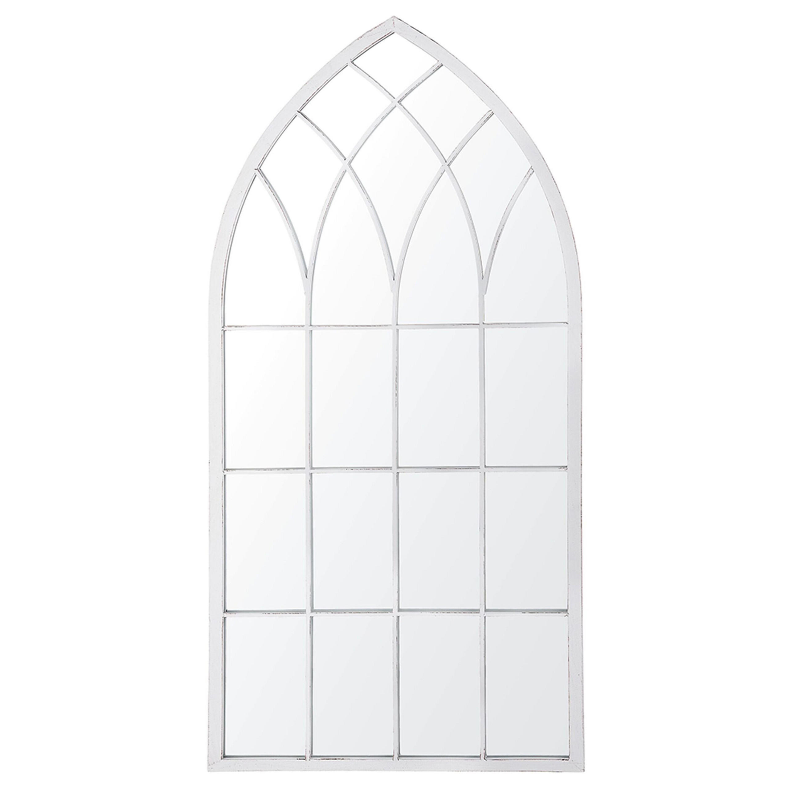 WANDSPIEGEL grau Fensteroptik 50/115 cm Cassel - Grau, Metall (50/115/2cm) - Beliani