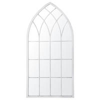 WANDSPIEGEL grau Fensteroptik 50/115 cm Cassel - Grau, Metall (50/115/2cm) - Beliani