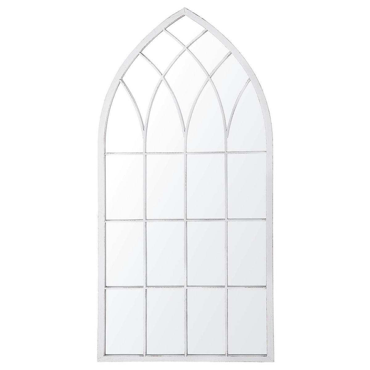 WANDSPIEGEL grau Fensteroptik 50/115 cm Cassel - Grau, Metall (50/115/2cm) - Beliani