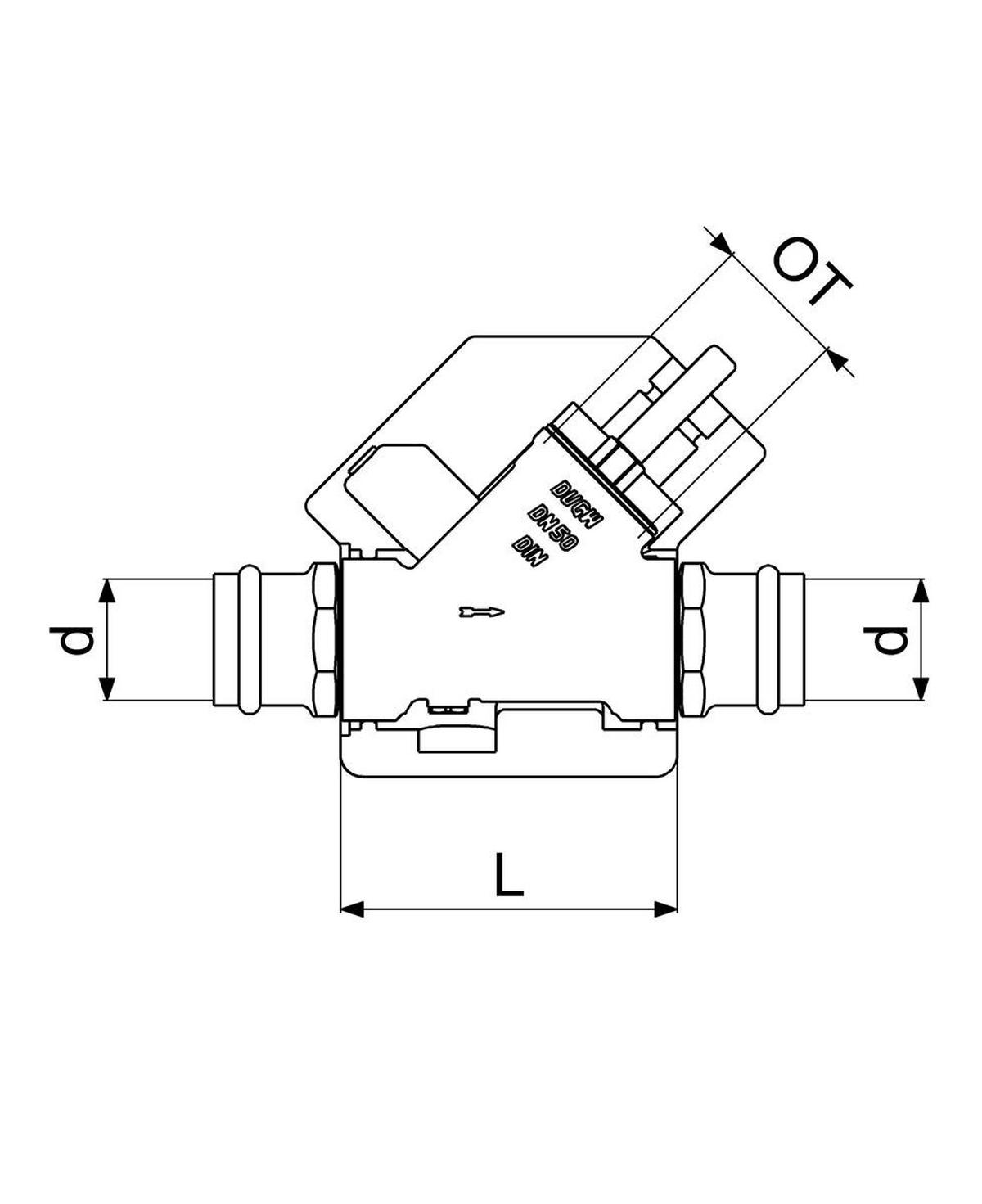 RUECKFLUSSVERHINDERER,O. ENTL. PRESSANSCH.IG,M.DS,DN50,PR54,DVGW - Schwarz, Metall (10/18/30cm) - Schlösser Armaturen