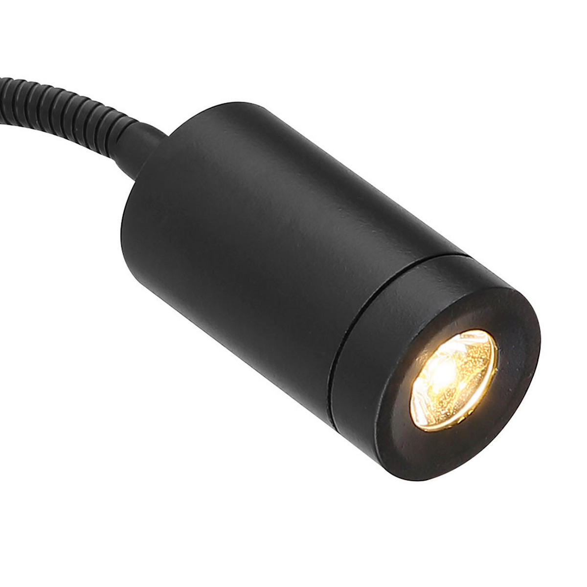 LED WANDLEUCHTE Schwarz Matt Flexibel - Schwarz, Metall (9/50/35cm) - Globo Lighting