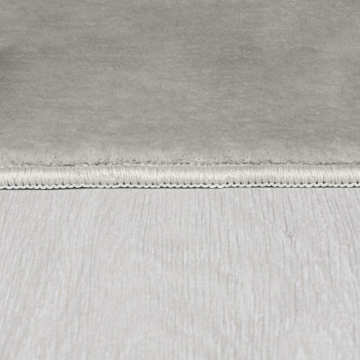 TEPPICH Uni-Design, kurzflor, mit Latexrücken BLITH, Grau 140x200 cm - Grau, Textil (140/200cm) - KADIMA DESIGN