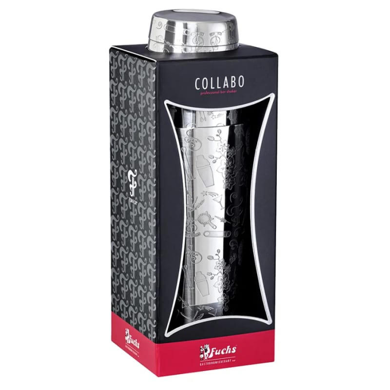 COCKTAILSHAKER Collabo TIN oN TIN, Edelstahl, 28oz/18oz, graviert - Edelstahlfarben, Metall (9.5/9.5/26cm) - ich-zapfe