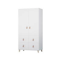 KINDERKLEIDERSCHRANK FAGOT 6 105/201/55 in Weiß Scandi-Still - Weiß, Holzwerkstoff (105/201/55cm) - Deine Möbel 24