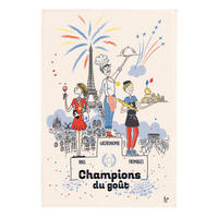 GESCHIRRTUCH Les champions du goût ekrü 48 x 72 cm - Weiß, Textil (48/72cm) - Winkler