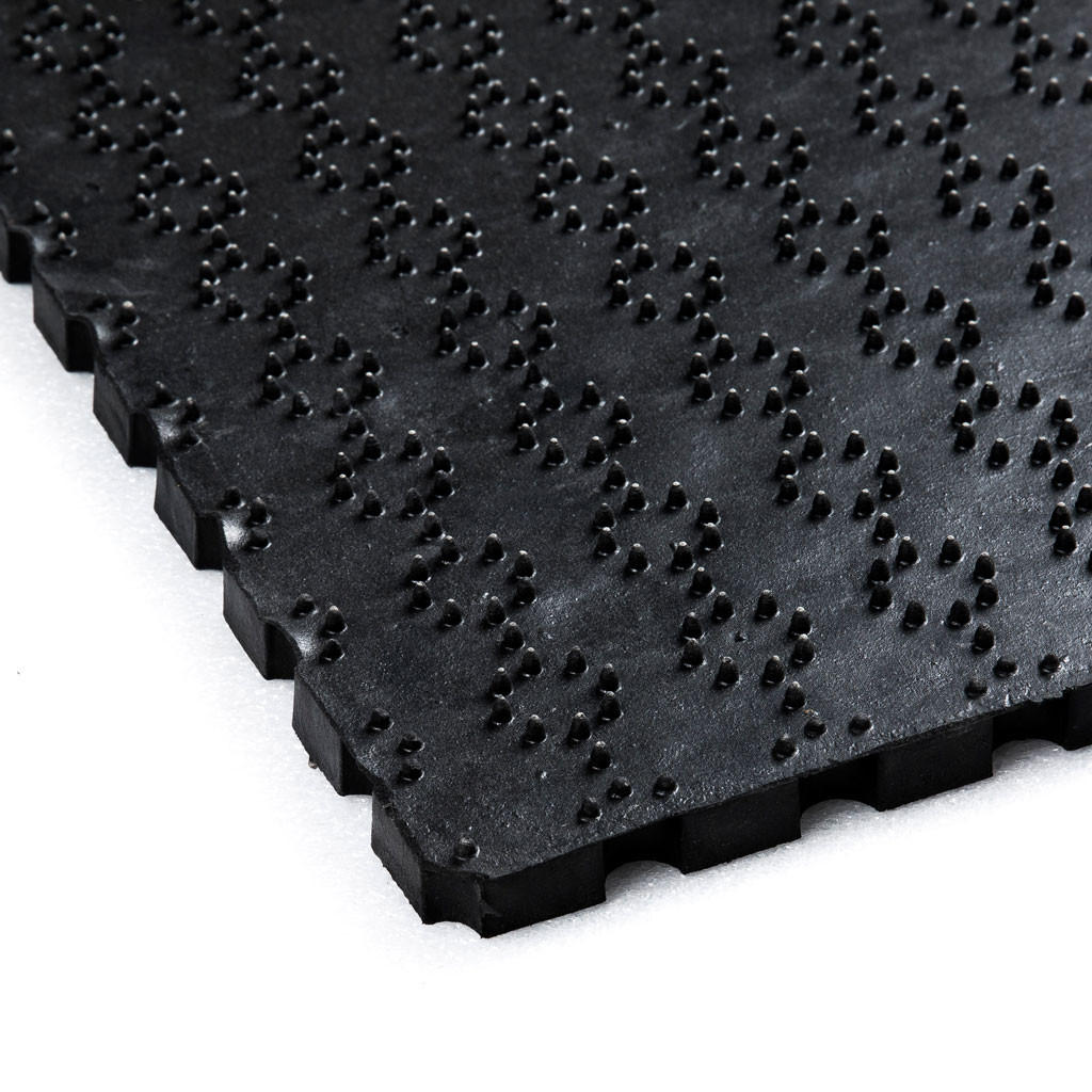 GUMMI RINGMATTE 100 x 150 cm Geschlossener Boden Schwarz - Schwarz, Naturmaterialien (150/100cm) - IVOL