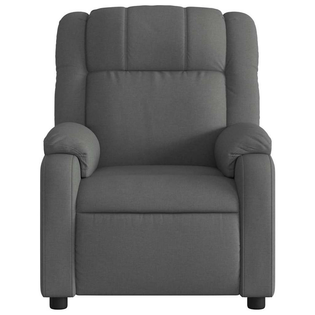 RELAXSESSEL Dunkelgrau Stoff - Grau, Textil (95/99/77cm) - vidaXL