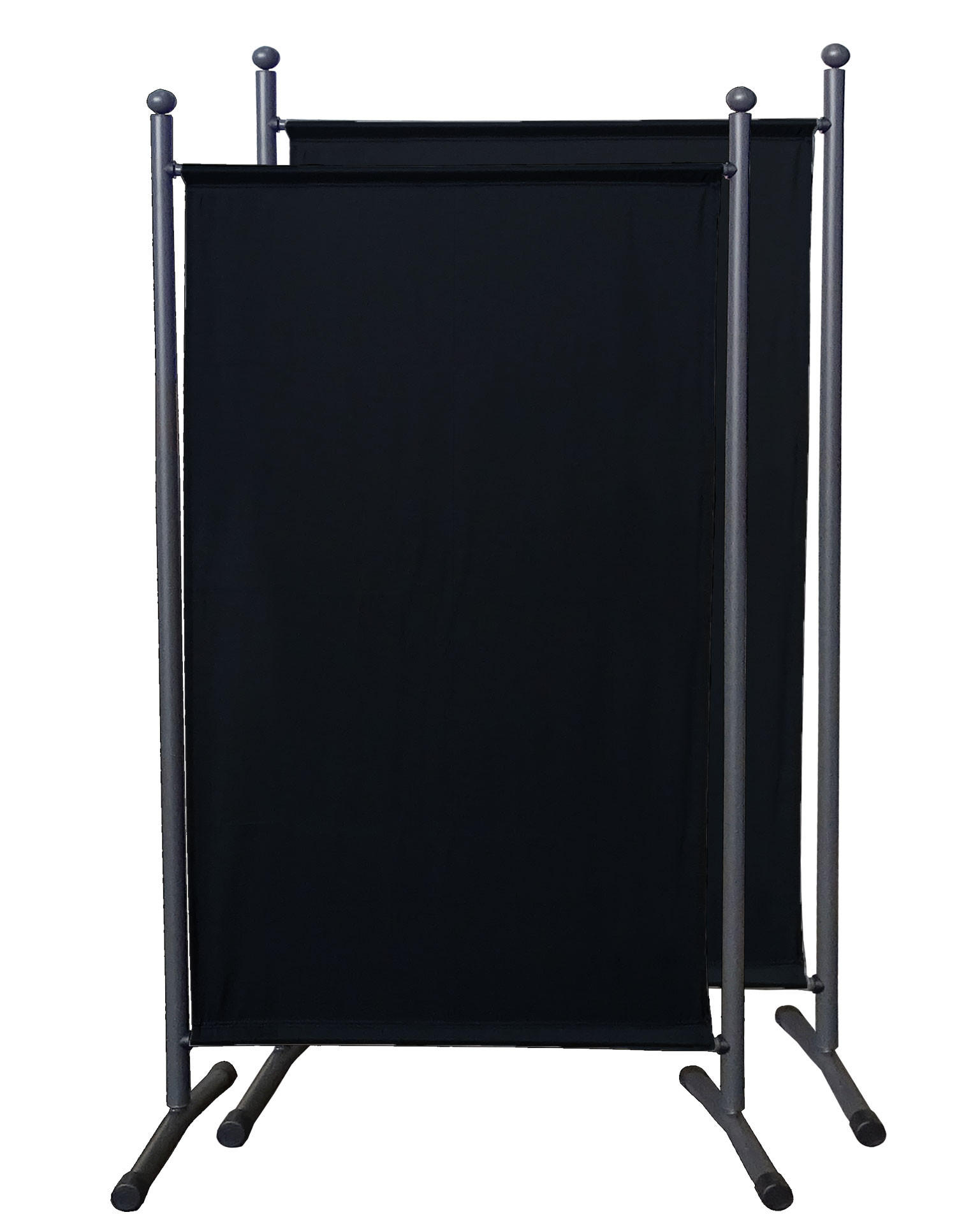 PARAVENT 2 Stück 1-tlg. 180x78 cm Schwarz - Schwarz, Metall (78/180cm) - QUICK STAR