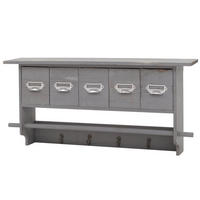 KÜCHENREGAL 5 SCHUBLADEN Grau - Grau, Holz (65/32/13cm) - MCW