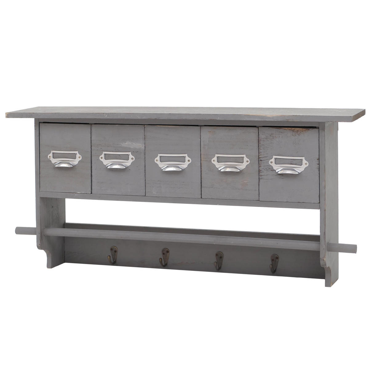 KÜCHENREGAL 5 SCHUBLADEN Grau - Grau, Holz (65/32/13cm) - MCW