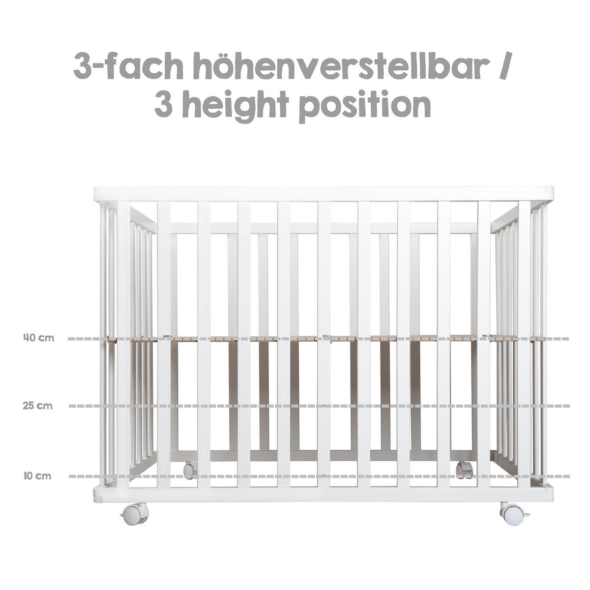 LAUFGITTER 100x75, Sternenzauber grau - Weiß, Holzwerkstoff (75/72.5/100cm) - Roba