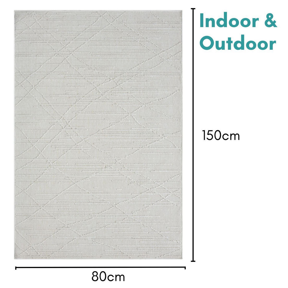 OUTDOORTEPPICH Rory Creme,Ecru,Weiß 80/150 cm - Creme, Textil (80/150cm) - My-Rug
