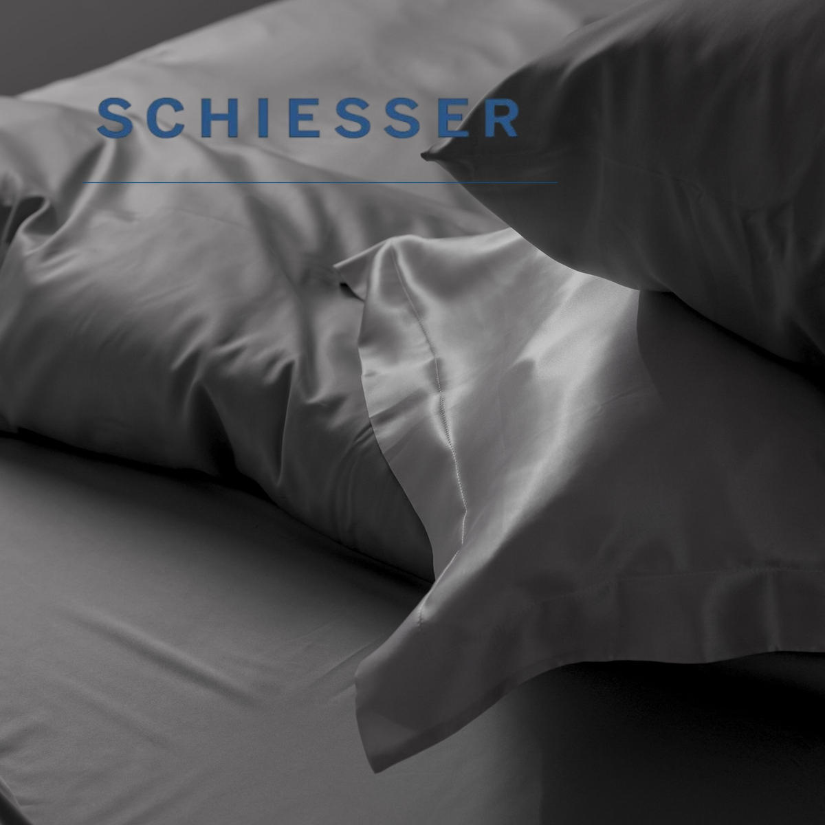 BETTWÄSCHESET Ella - Baumwollsatin - 2-teilig - 155 x 220 cm - Dunkelgrau - Dunkelgrau, Textil (155/220cm) - SCHIESSER