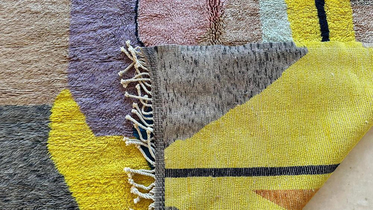 BERBERTEPPICH abstrakt aus Wolle 140x 200 cm - Multicolor, Naturmaterialien (140/200cm) - AFK Living
