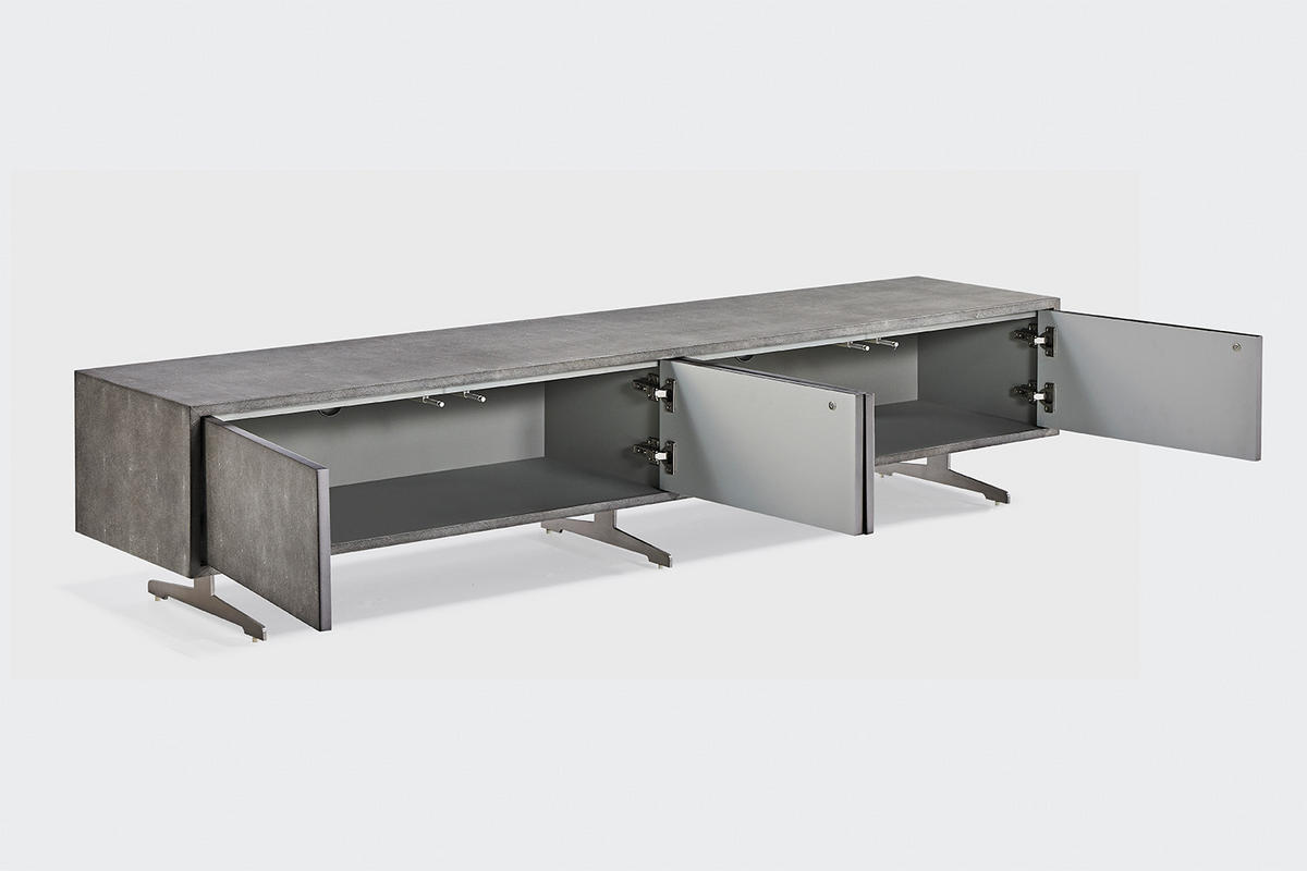 LOWBOARD GALA Grau Holz - Grau, Holz/Metall (200/42/40cm) - KAWOLA