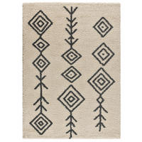HOCHFLORTEPPICH Weiß Atlas 80/150 cm - Weiß, Naturmaterialien/Textil (80/150cm) - Atticgo