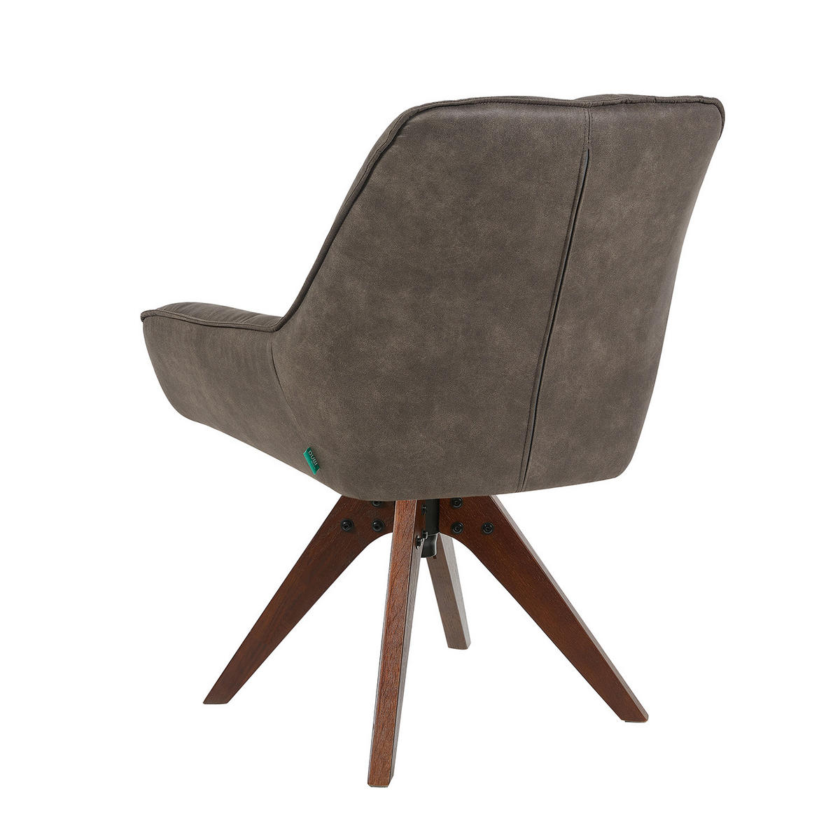 DREHSTUHL Mika-Lio 2er-Set - Taupe/Nussbaumfarben, Eichenholz/Holz (60/88/68cm) - DUBI Möbel