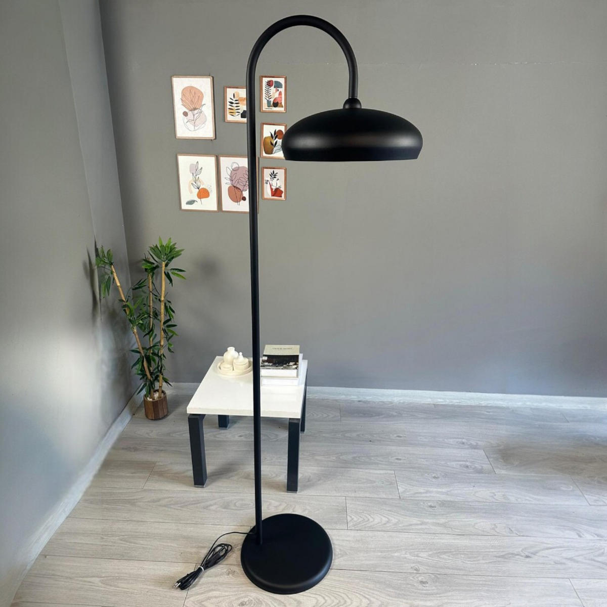 STEHLAMPE Bralo 180 Cm - Schwarz, Metall (37/37/180cm) - Bamyum