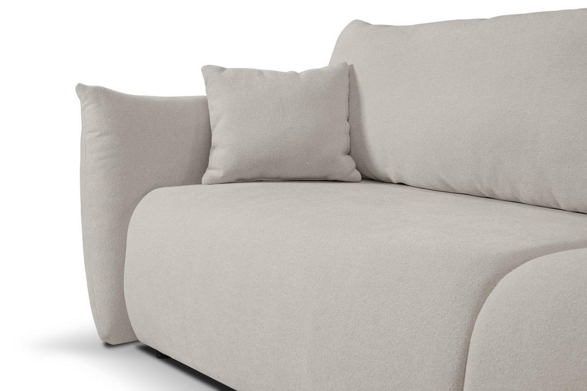 SOFA Hallora - Silber (Melody 02) - Silberfarben, Holzwerkstoff (240/88/108cm) - Möblo