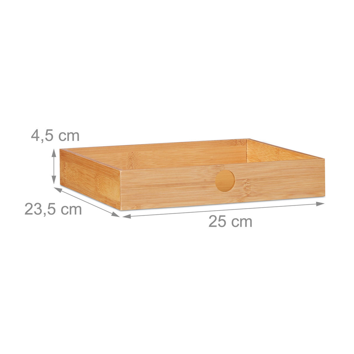 MONITORSTÄNDER Natur Bambus 2 Schubladen 12x56x27 cm - Hellbraun, Holz (27/56/12cm) - Relaxdays