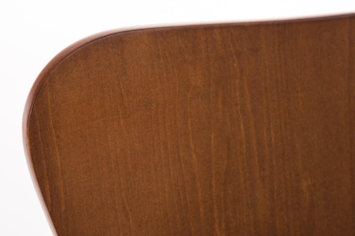 BESUCHERSTUHL Calisso mit Holzsitz und Metallgestell, Farbe: Braun - Chromfarben/Braun, Holz/Metall (42/85/47cm) - TPFLiving
