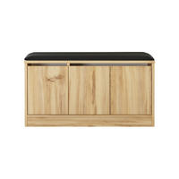 SCHUHBANK Hellbraun 35,5/89,5/46 cm - Braun, Holzwerkstoff (89.6/45.8/35.5cm) - Mobili Rebecca